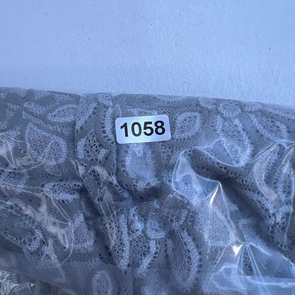 Aerie XL Bralette Bra Lace Triangle Bra Gray Floral Unlined Wireless No Padding - Picture 13 of 13